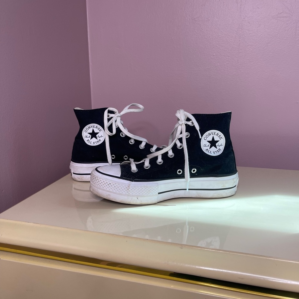 Converse Black High-Top Platform Sneakers